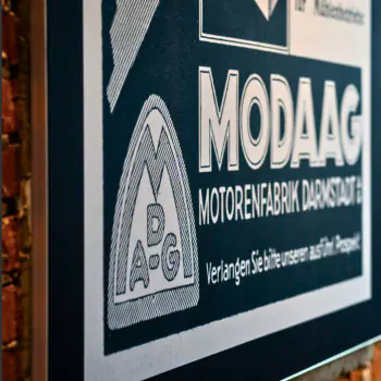 modaag schild motorenfabrik